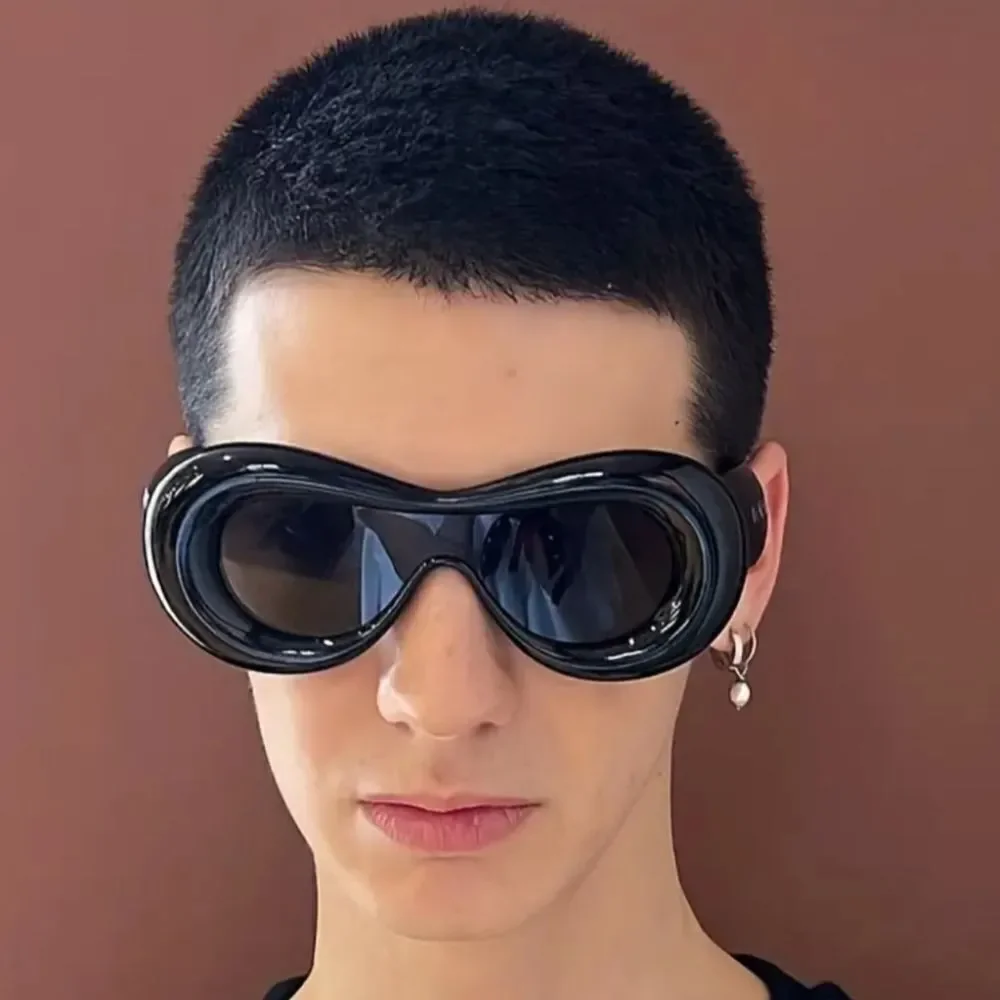 Futuristic Inflated Cat Eye Sunglasses Oval Oversized unisex